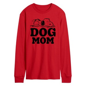 Men's - Peanuts - Dog Mom Long Sleeve Graphic T-Shirt - 1 of 4