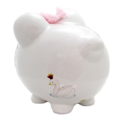 Serena The Swan Ceramic Piggy Bank with Crown