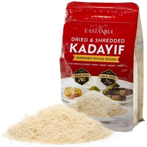 Eastanbul Dried Shredded Kataifi, Shredded Phyllo Dough, Kadayif Pastry, Ingredient for The Viral Dubai Pistachio Chocolate Bar, 6oz, (170g) - 1 of 4