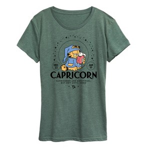 Women's - Garfield - Capricorn Ambitious But Not Until Noon Short Sleeve Graphic T-Shirt - 1 of 4