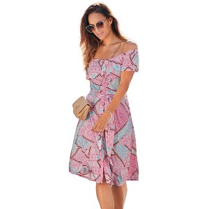 Women's Off The Shoulder Dress - LASCANA - 1 of 4