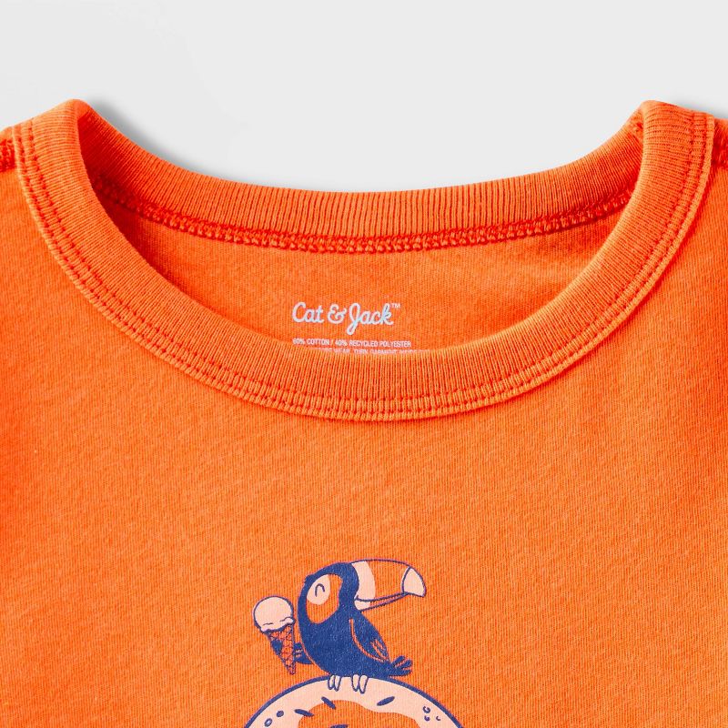 Toddler Adaptive Ice Cream Short Sleeve Graphic T-Shirt - Cat &#38; Jack&#8482; Orange, 4 of 5