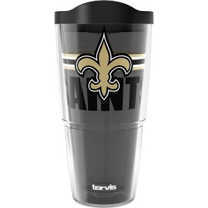 NFL New Orleans Saints Go The Distance Classic Tumbler - 24oz: Plastic Lidded Drinkware - 1 of 2