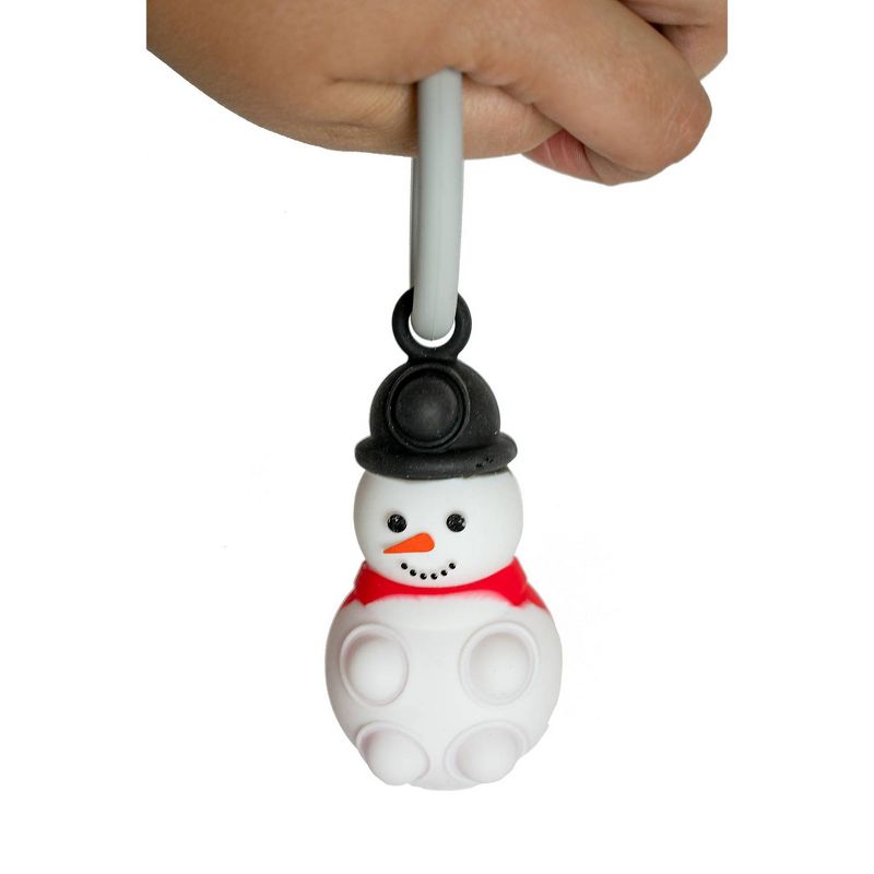 Pop Baby by JennZ Snowman 3D Pop Ball Rattle Stroller Toy, 1 of 6