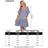 Women's Maternity Casual Dress  Flowy Floral Print, Ruffle leeves - 4 of 4