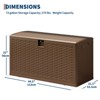 Deck Box, Weatherproof Outdoor Storage Box, Lockable Outdoor Storage Bin for Patio Cushions, Garden Tools, Pool Supplies, Package Delivery - 2 of 4