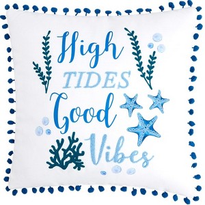 The Lakeside Collection Beach-Themed Embroidered Accent Pillows - 1 of 3