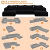 162" Oversized Chenille Upholstered Modular Sectional Sofa, Cloud Couch Set with 6 Pillows, No Assembly, Free Combination - 3 of 4