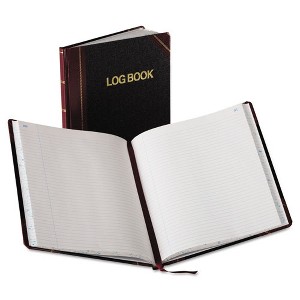 Boorum & Pease Log Book, List-Management Format with Medium/College Rule, Black/Red Cover, (150) 10.13 x 7.78 Sheets - 1 of 1