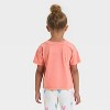 Toddler Girls' Heart Boxy T-Shirt - Cat & Jack™ Coral Orange - 3 of 4