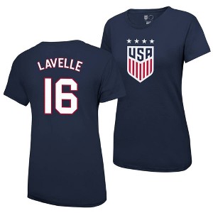 USWNT Rose Lavelle Women's Soccer 4 Star Athletic T-Shirt - 1 of 3