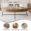 Oval Coffee Table with Drawer Mid-Century Modern Center Table 47.2“ Wooden Coffee Table with Storage - 2 of 4