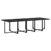vidaXL Patio Dining Set with Cushions Garden Outdoor Furniture Black Textilene - 3 of 4