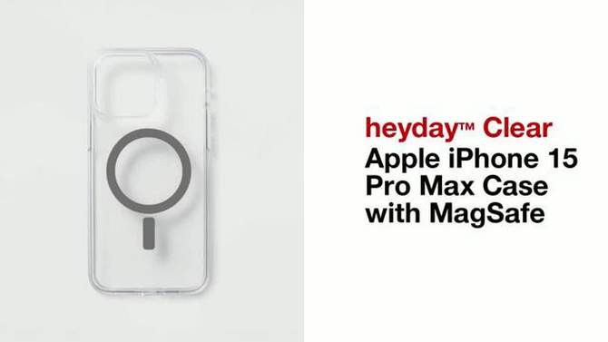 Apple iPhone 15 Pro Max Case with MagSafe - heyday&#8482; Clear, 2 of 6, play video