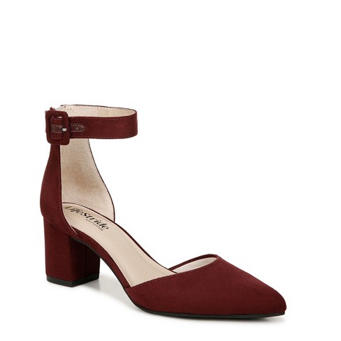 Lifestride Womens Admire Block Heel Pumps California Wine 9 W Target