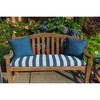 Casual Cushion Stripe Sunbrella Fabric 1-Piece Indoor/Outdoor Square Throw Pillow - 2 of 4