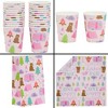 Blue Panda 183 Piece Girls One Happy Camper Birthday Party Supplies with Plates, Napkins, Cups, Goodie Bags, Tablecloth, Banner and Cutlery (Serves - 4 of 4