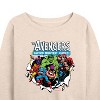 Women's - Marvel - Avengers Paper Rip Lightweight French Terry Wide Neck Long Sleeve Shirt - 2 of 4