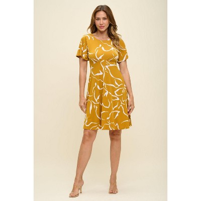 WEST K Women's Elli Short Flutter Sleeve High-Waist Mini Dress