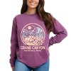 Grand Canyon National Park Two-Toned Circle - Women's Garment Dyed Long Sleeve Graphic T-Shirt - 3 of 4