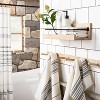 Wood 6-Peg Wall Hook - Hearth & Hand™ with Magnolia: Mountable Rack, Whitewash Finish, No Tools - 2 of 3