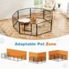 ELJGET 24" Dog Playpen, 8-Panel Portable Metal Pet Fence with Door, Safe Lock, Foldable Exercise Pen for Small Dogs & Outdoor Use - 2 of 4