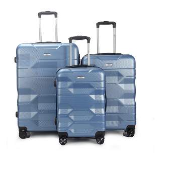 Mirage Luggage Maggie ABS Hard shell Lightweight 360 Dual Spinning Wheels Combo Lock 3 Piece Luggage Set