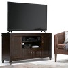 Sterling Solid Wood TV Stand for TVs Dark Tobacco Brown - WyndenHall - 2 of 4