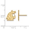 Black Bow Jewelry 14k Yellow Gold Washington State Cougars NCAA Post Earrings - 2 of 3