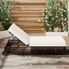 1/2pcs Outdoor Daybed Lounge Chair, Patio Rattan Sunbed Chaise Lounge with 5-Position Adjustable Backrest, Cushion and Wheels -ModernLuxe - 2 of 4