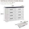 SinCiDo 8 Drawers Dresser for Bedroom, Farmhouse Wooden Chest of Drawer with Metal Handle, 52" W Rustic Drawer Organizer - 3 of 4
