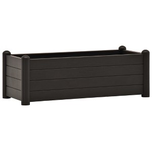 vidaXL Raised Bed Mocha Polypropylene 16.9 in Raised Bed Square - Anthracite 39.4" x 16.9" x 13.8" - 1 of 4