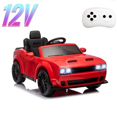Licensed Dodge Ride-On Car, 12V Electric Vehicle for Kids with Remote Control, Ride On Toys with LED Lights, MP3 Player – Boys & Girls Gifts