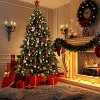 7.5ft Prelit Christmas Tree, Artificial Christmas Tree  w/ 1405 PVC Branch, Pre-Strung 400 Warm White LED Lights - 2 of 4