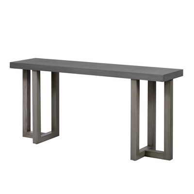 OUTSUPPLY Geometric Design Console Table with Solid Pine Legs for Entryway, Hallway, Living Room