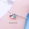 Heart Charm I Love You European Bead Sterling Silver Blue CZ Ginger Lyne Collection - 4 of 4