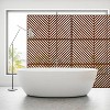 Grungis 76" H×48" W Freestanding Privacy Fence with Diagonal Striped Herringbone Shape,Outdoor Privacy Screen for Balcony,Patio,Garden - 4 of 4