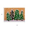 HomeRoots 24" X 36" Brown Green And White Christmas Trees Outdoor Coir Door Mat - 3 of 4