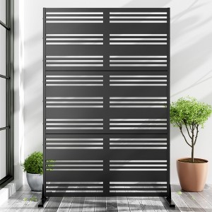 Spassway Outdoor Metal Privacy Screen Garden Fence Panels Patio Trellis Room Divider Decorative Wall Panels - 1 of 4