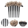 Unique Bargains Women's Crystal Plum Blossoms Side Comb 1 Pc - 3 of 4