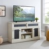 VYNXARIA Rustic Embossed Pattern TV Stand - Stylish Media Console with Open and Closed Storage for Living Room & Bedroom - 2 of 4