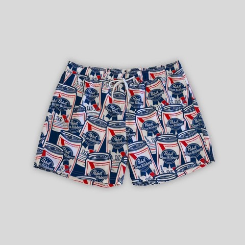 Мужские брюки Pabst Blue Ribbon Men's Pabst Blue Ribbon 5'' Swim Trunks - Royal Blue L