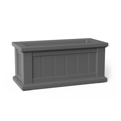 24" x 11" Cape Cod Rectangular Planter Graphite Gray - Mayne