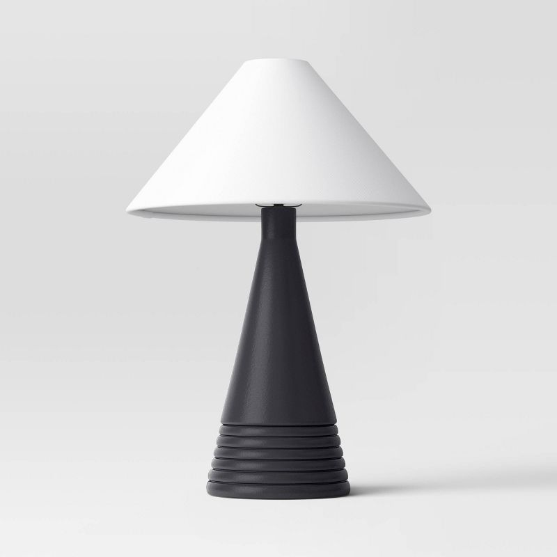 Ceramic Table Lamp with Tapered Shade Black (Includes LED Light Bulb) - Threshold&#8482;, 1 of 11