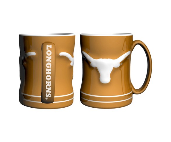 Texas Longhorns Boelter Brands 2 Pack Sculpted  Style Coffee Mug - Brown/ White (15 oz)