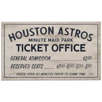 MLB Houston Astros Baseball Logo Glass Framed Panel