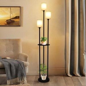 TiramisuBest Modern Floor Lamps in Various Colors and Styles with Shades 110~120v Metal/Wood Frame for Living Rooms and Bedrooms - 1 of 4