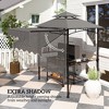 8' x 5' Outdoor Grill Gazebo, Barbecue Gazebo Shelter with Side Awning, 2 Side Shelves and 6 Hooks - 4 of 4