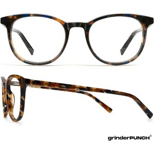 grinderPUNCH Classic Reading Glasses for Women and Men Blue Light Blocking Readers Stylish Readers with Spring Loaded Hinges (Tortoise Whiskey, 3.00x) - 1 of 1