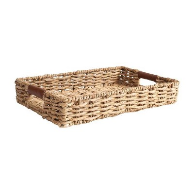 Hub Styler Large Decorative Rattan Woven Tray
